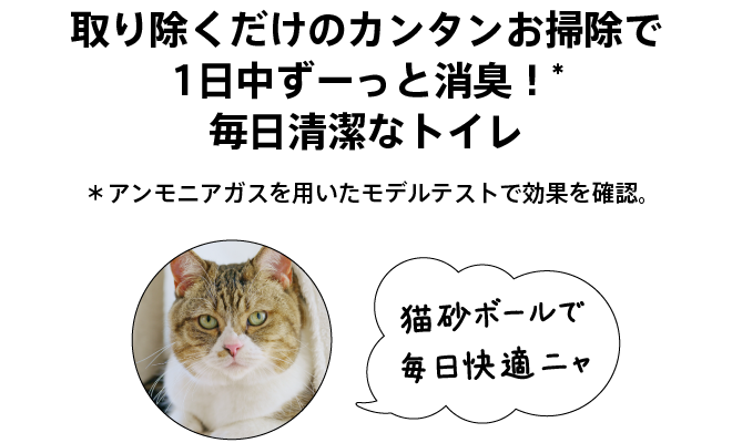 取り除くだけのカンタンお掃除で1日中ずーっと消臭！毎日清潔なトイレ