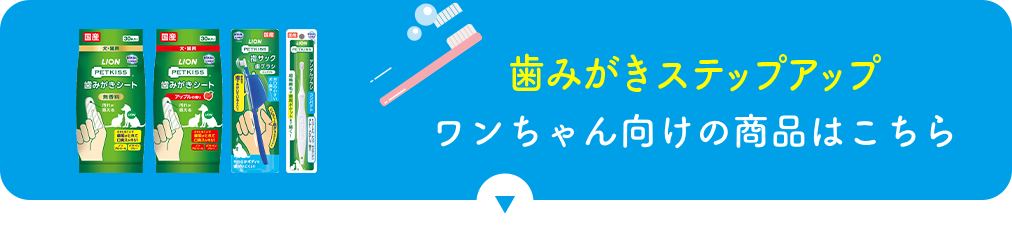 歯みがきステップアップ ワンちゃん向けの商品はこちら