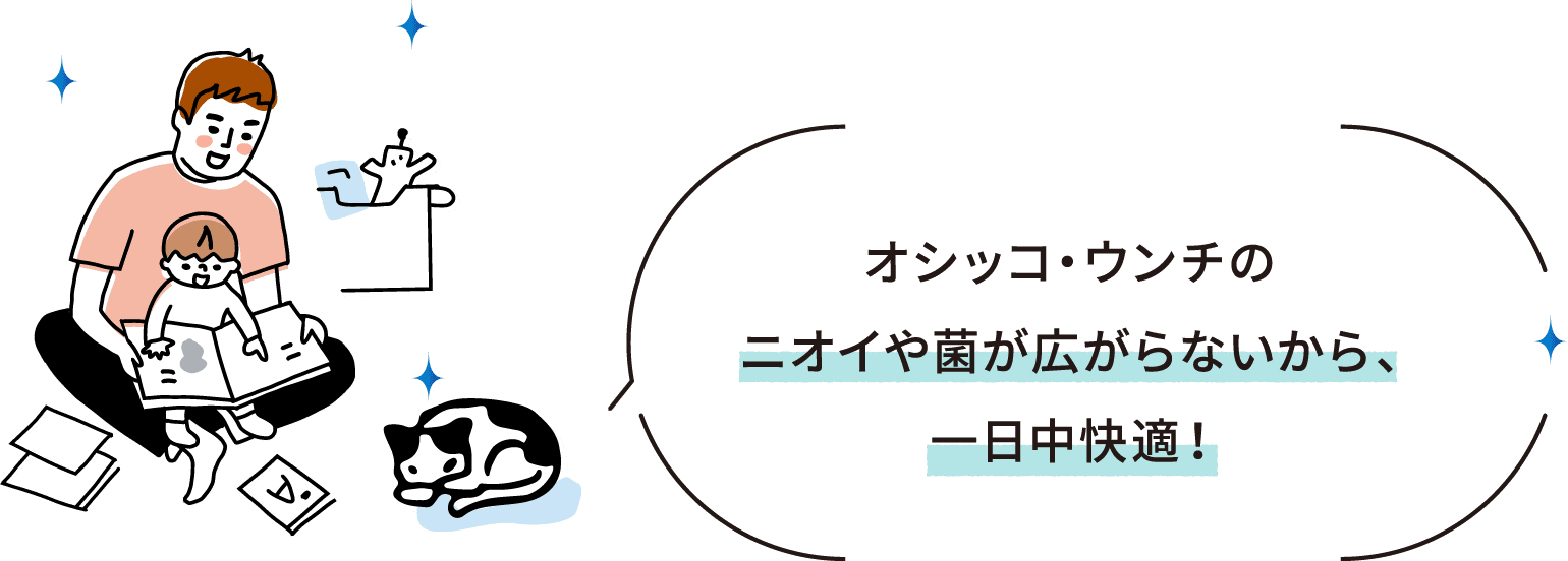 オシッコ臭を99.9％強力消臭！ 消臭効果24時間長続き！